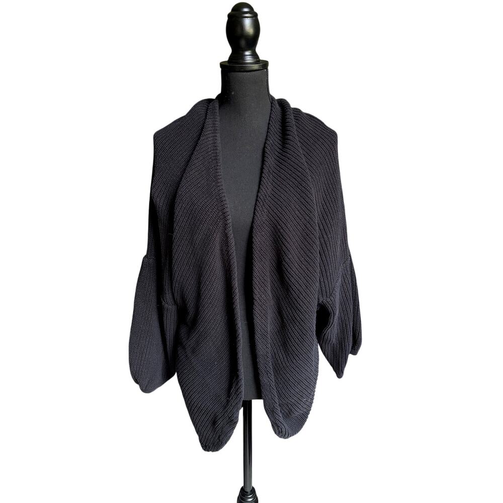 Moth Cardigan Sweater (Black) - Medium